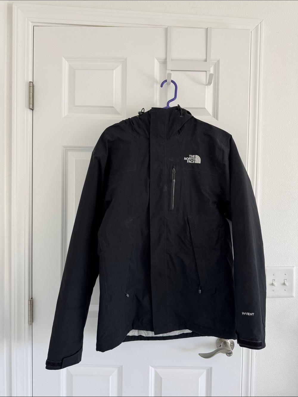 The North Face Black Men's Waterproof Raincoat with Hood